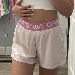 nike pro pink shorts